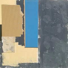 Composition With Blue Rectangle, Abstract Painting