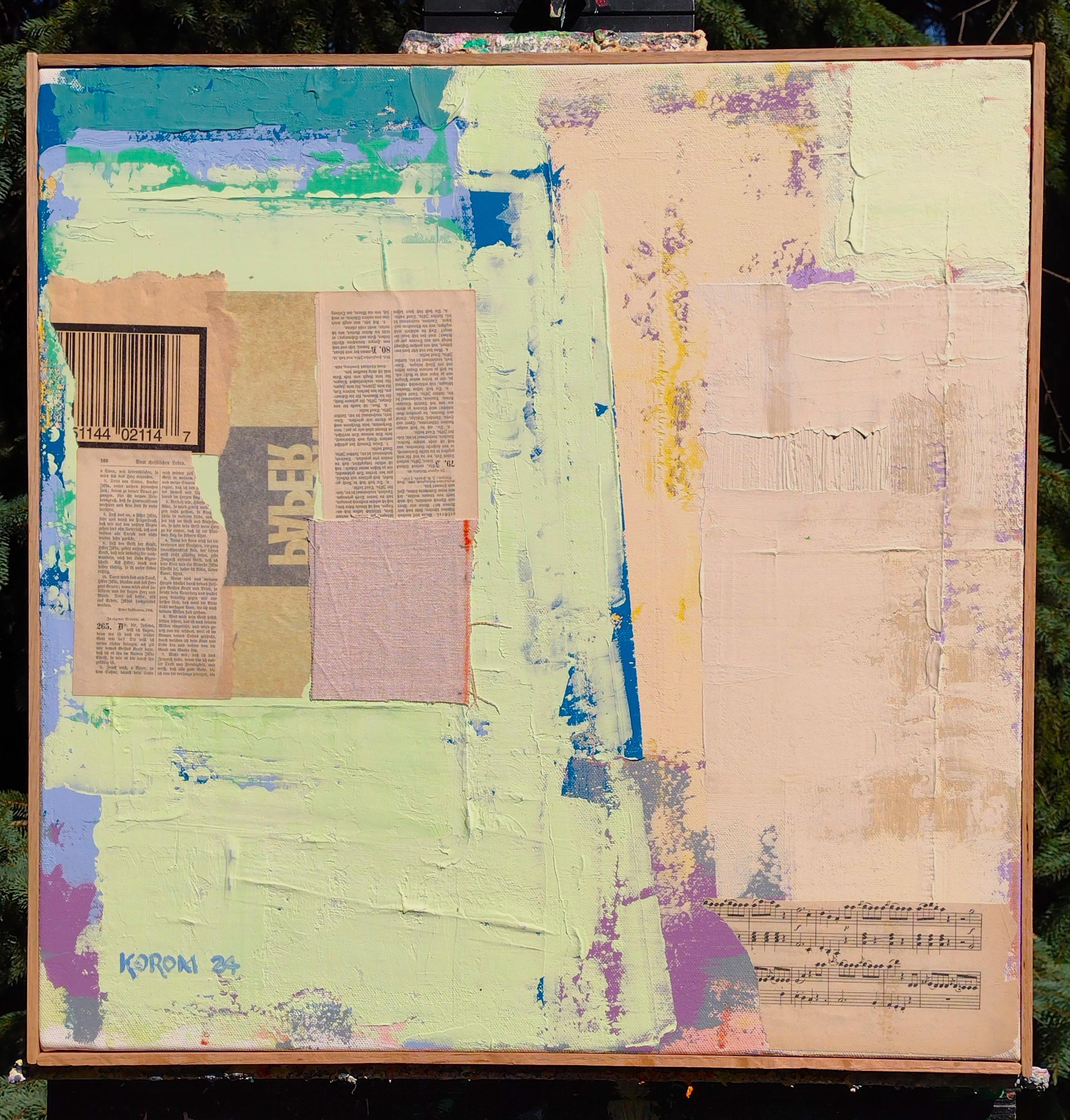 Composition with 'Paper', Abstract Painting For Sale 1