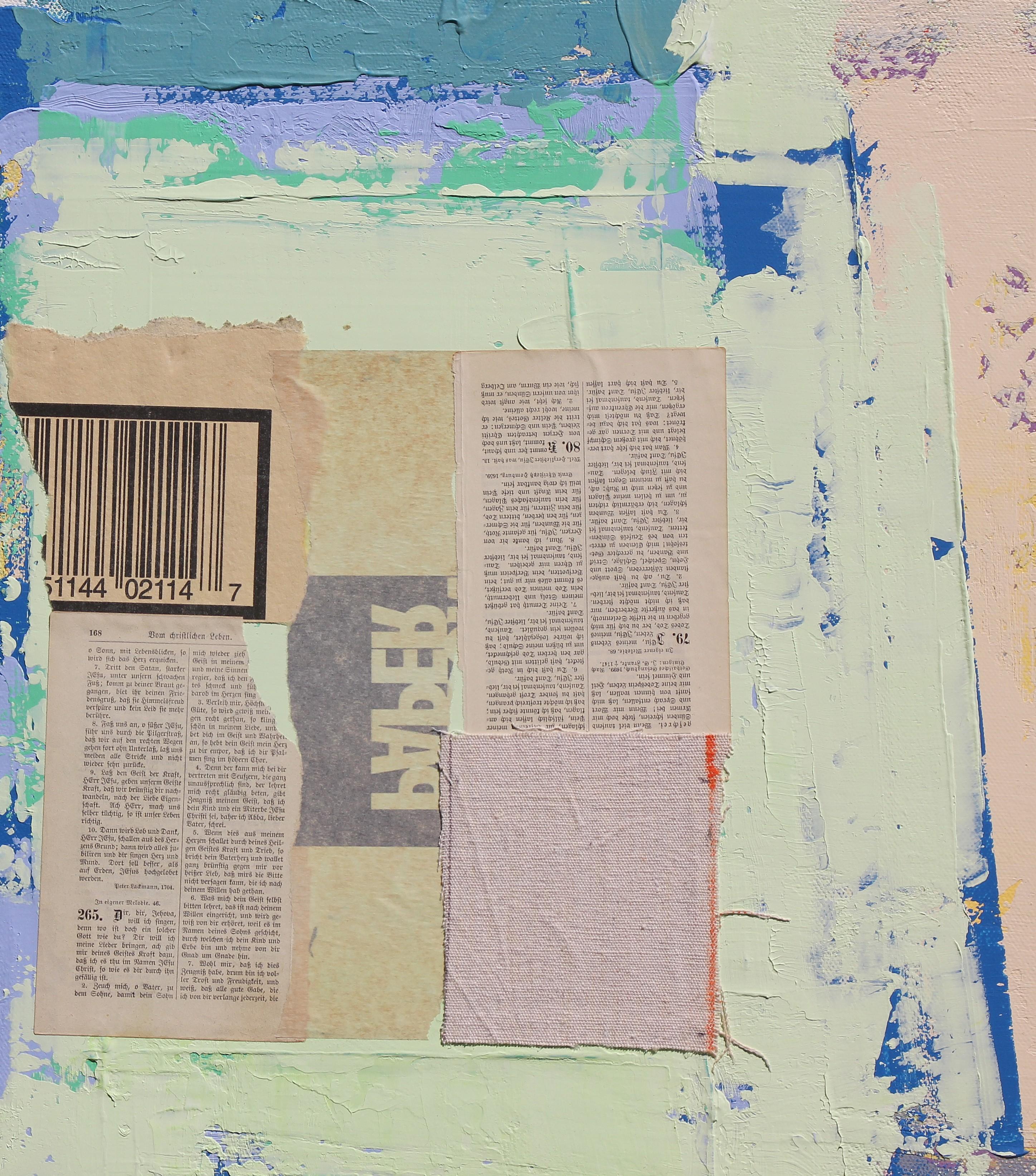 Composition with Paper, Abstract Painting For Sale 2