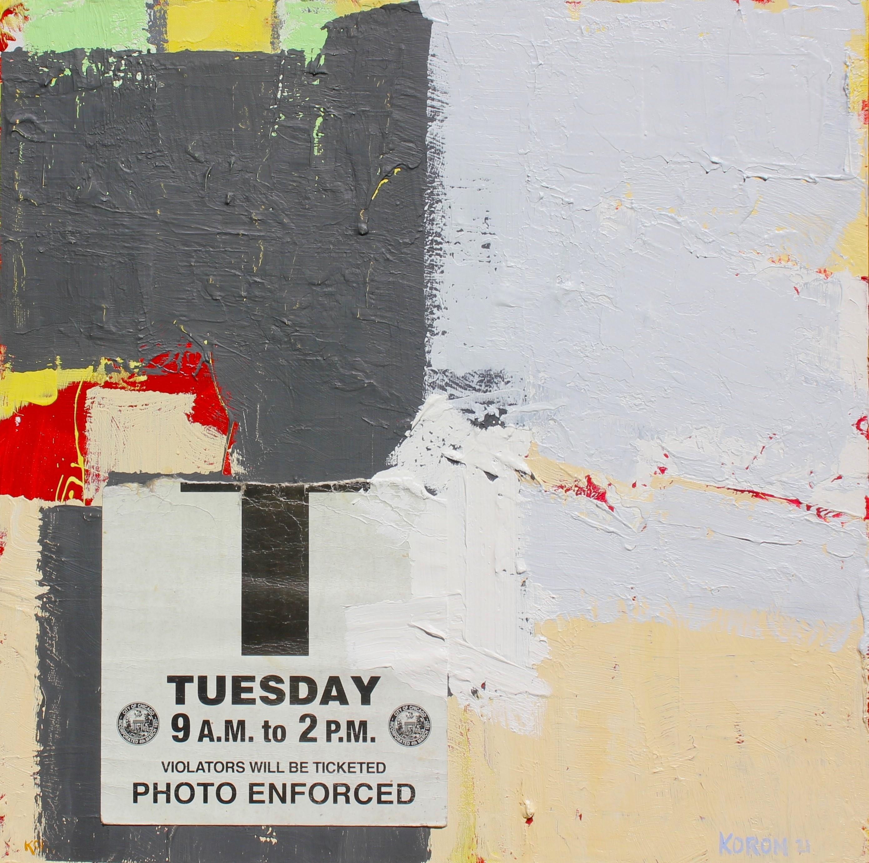 Third Day Warning, Abstract Painting - Mixed Media Art by Joey Korom