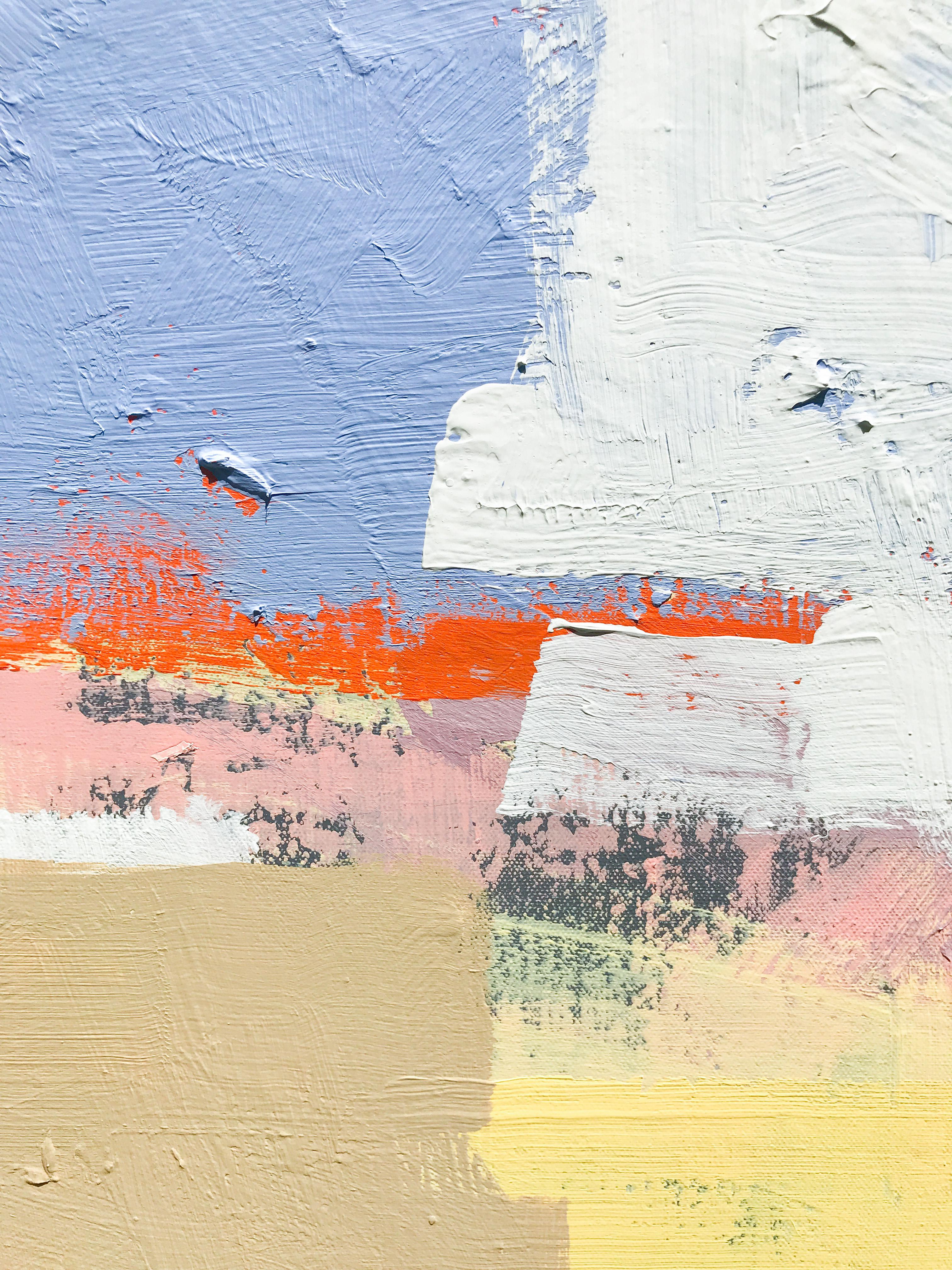 utumne, peinture abstraite - Beige Abstract Painting par Joey Korom
