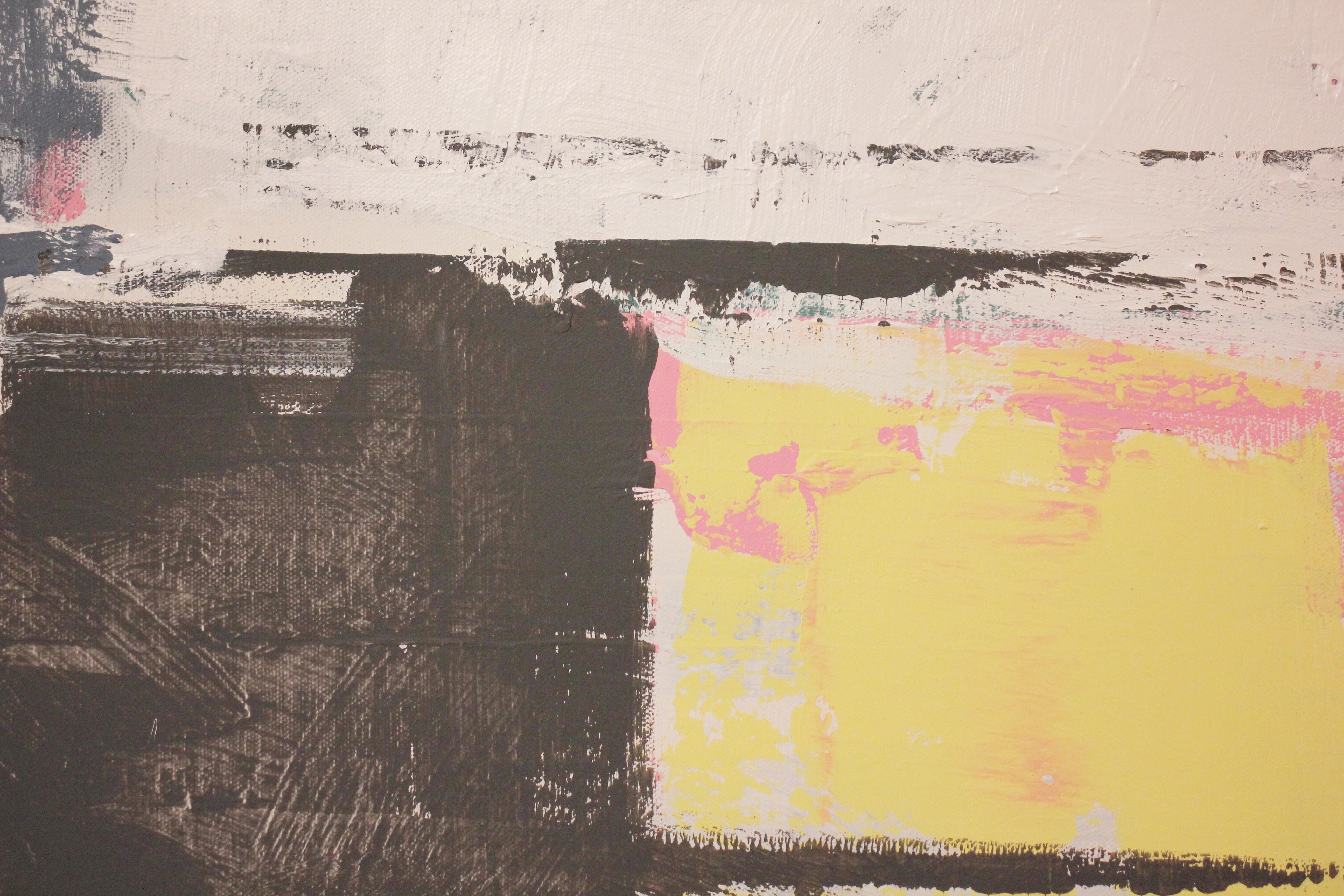 Bold Commentary - Brown Abstract Painting by Joey Korom