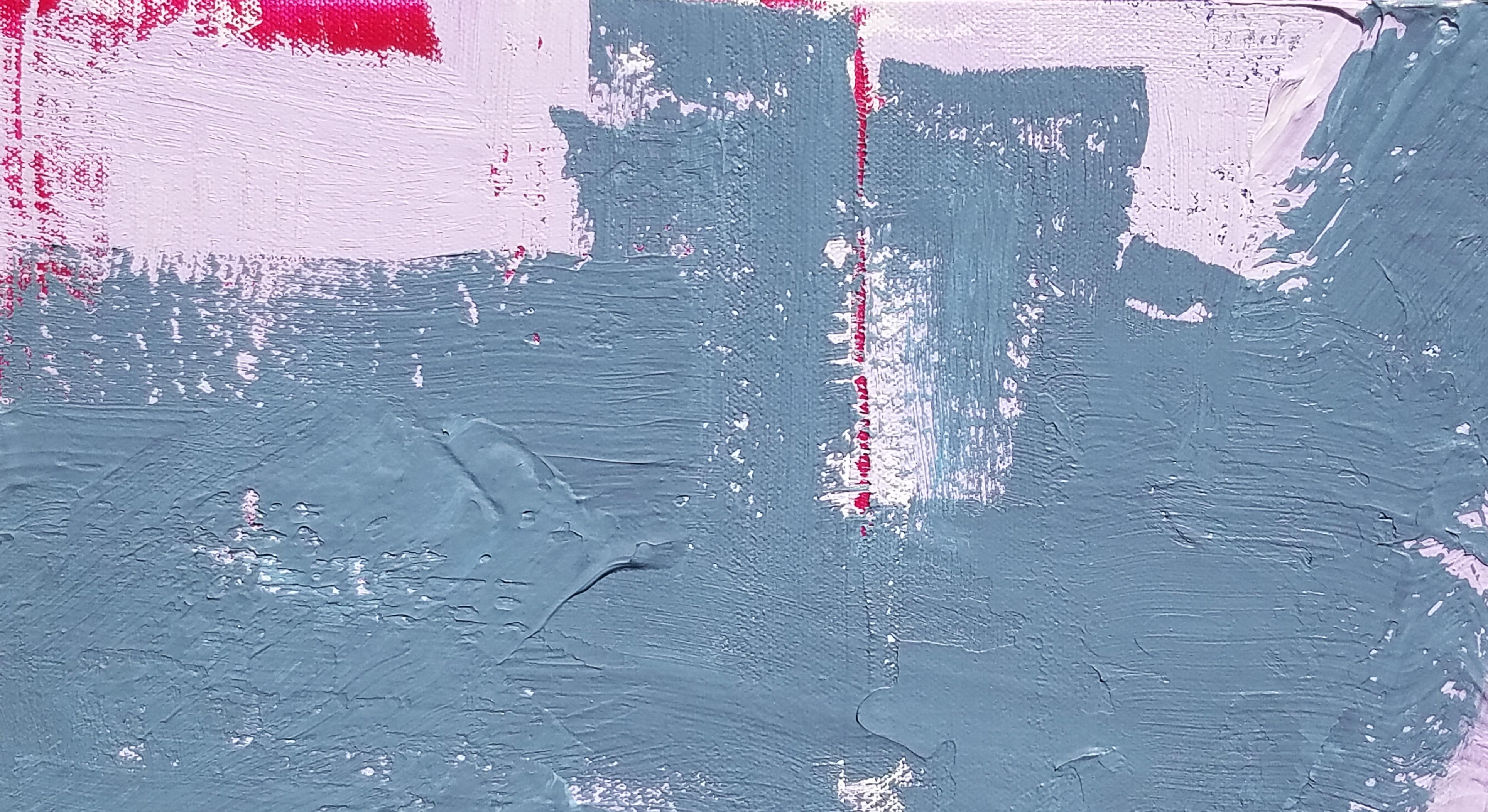Conversations, peinture abstraite - Beige Abstract Painting par Joey Korom