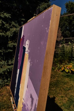 Shards bleu foncé, peinture abstraite