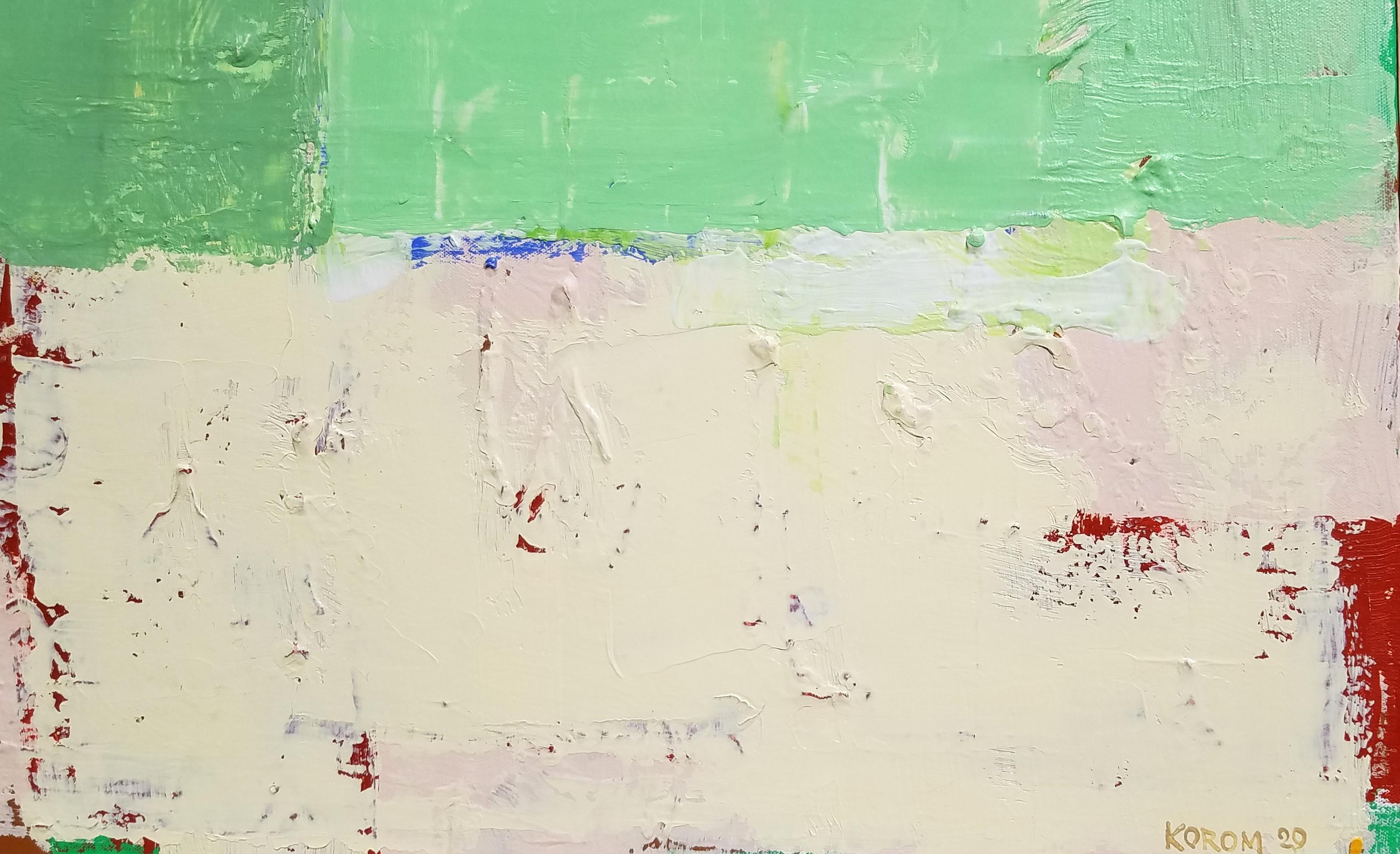 Greens' On Top, Abstract Painting For Sale 2