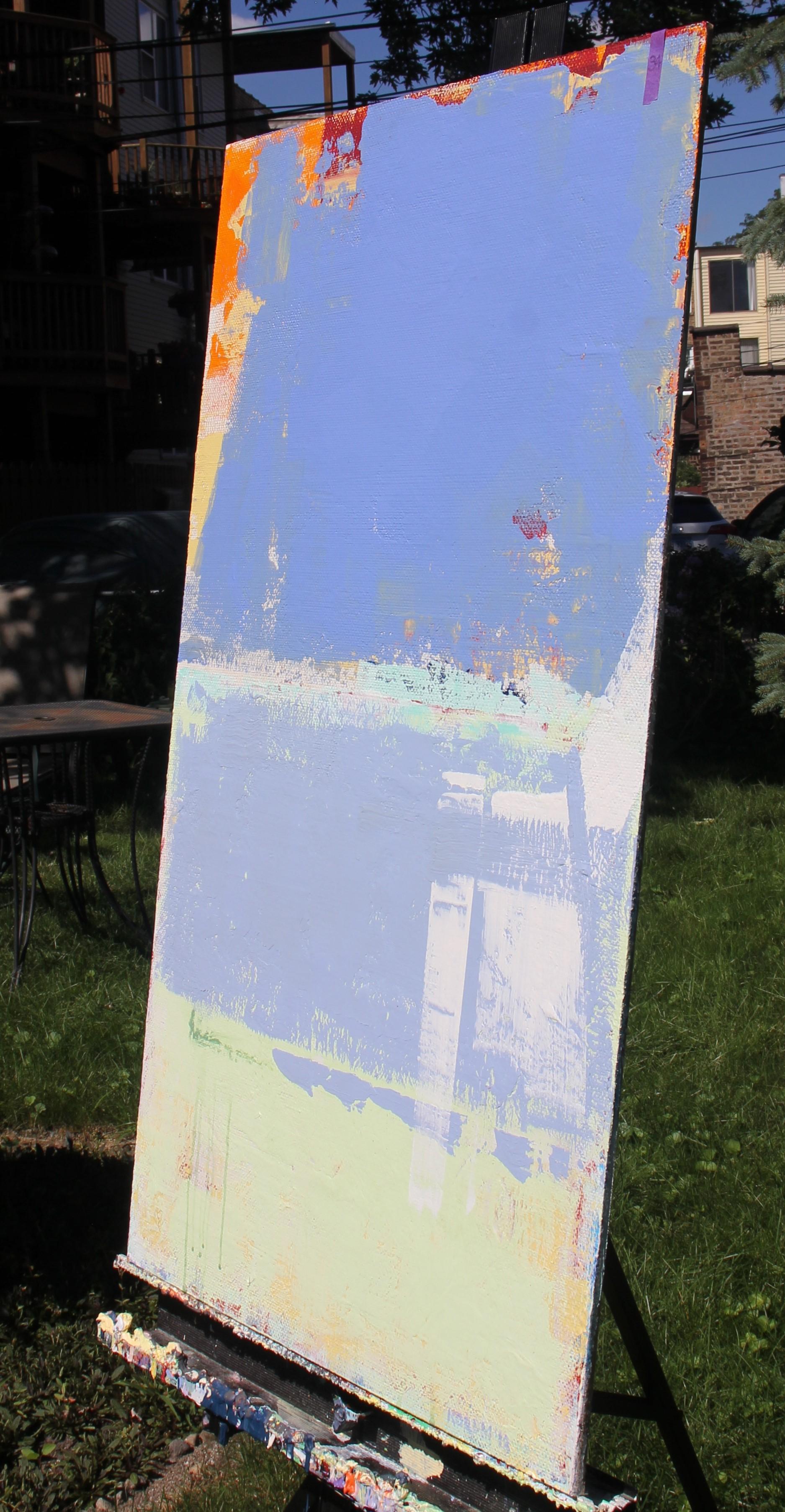 Russell Square, Pittura astratta - Painting di Joey Korom
