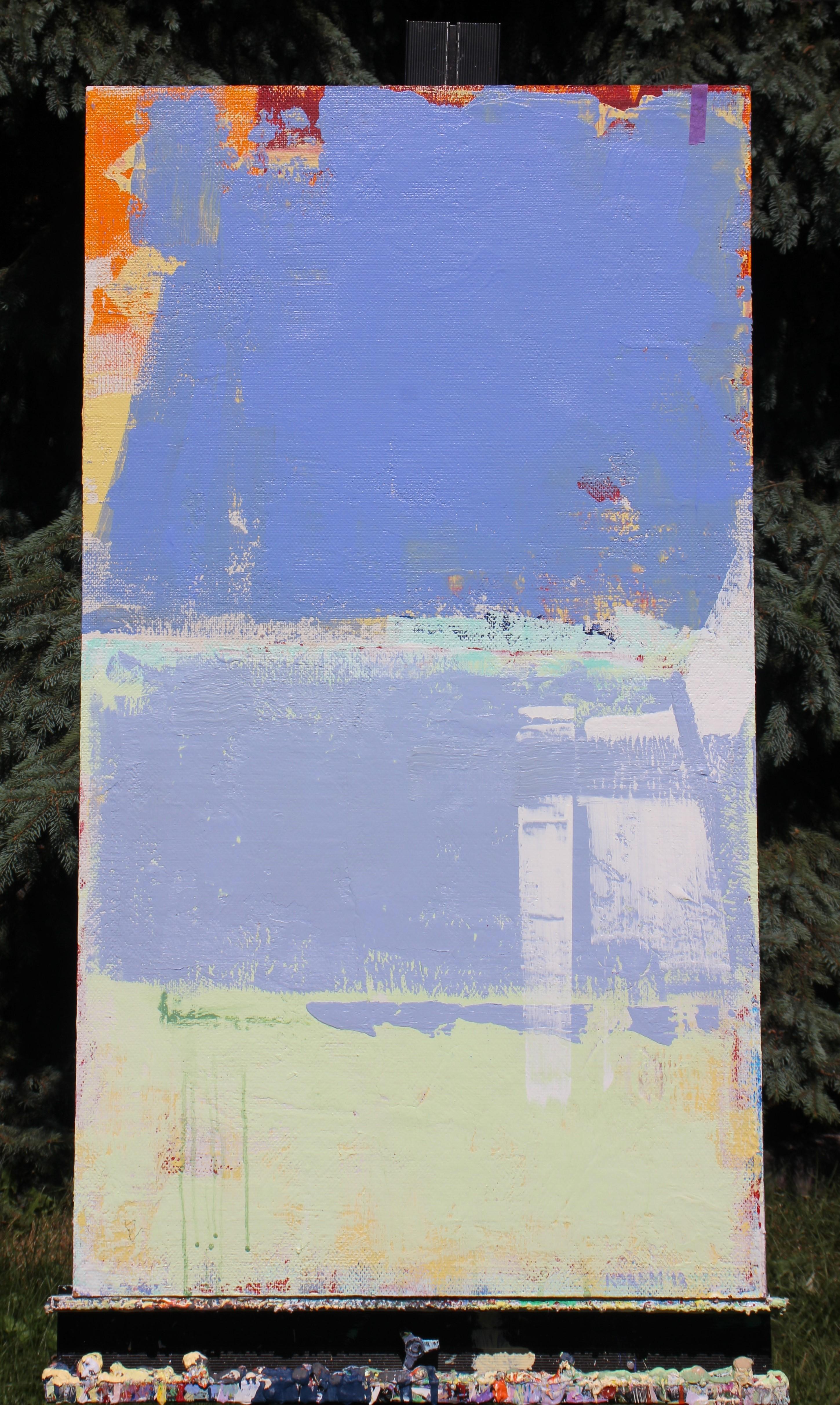 Russell Square, Pittura astratta - Painting Astratto di Joey Korom