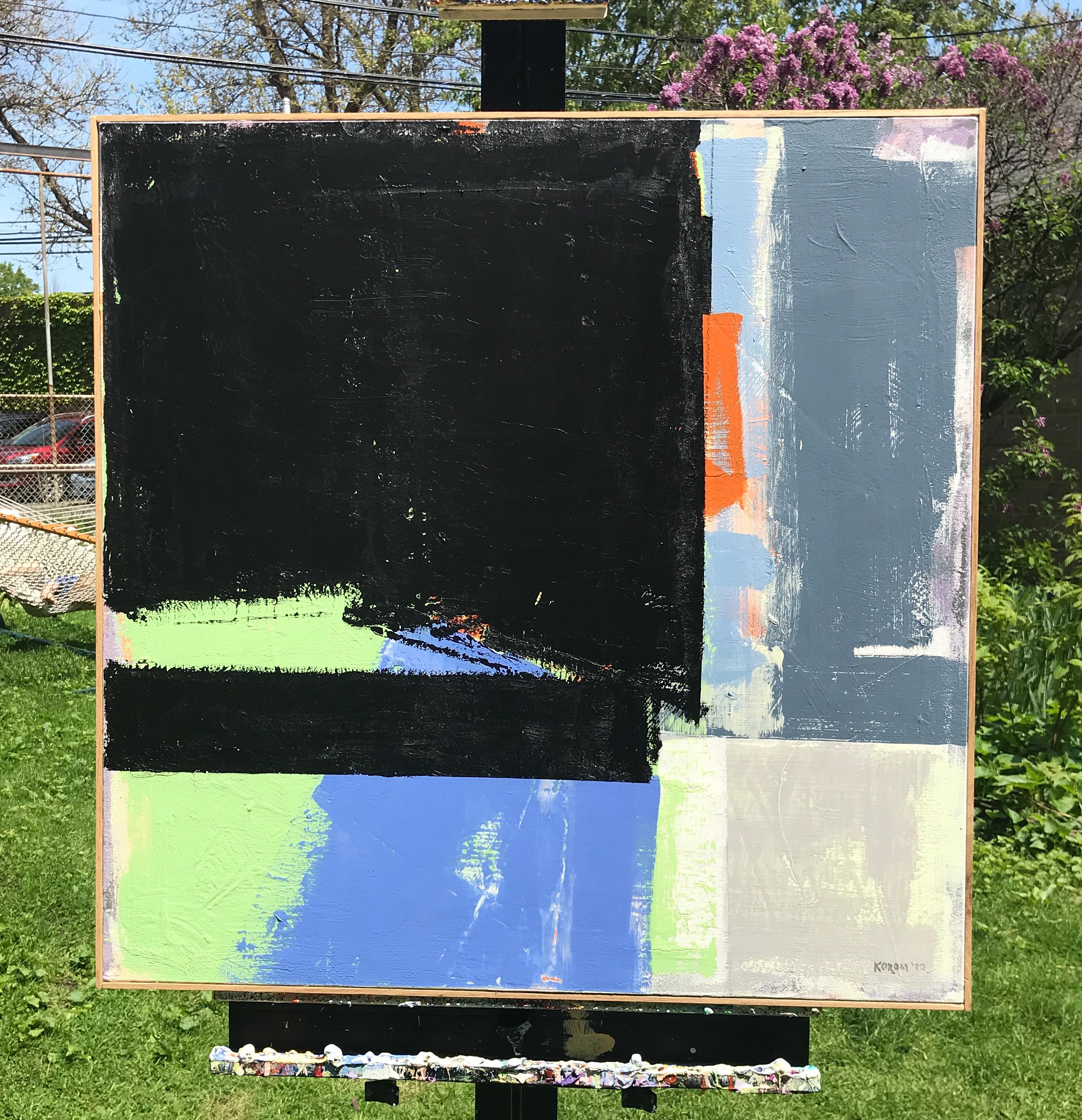 La poêle froide, peinture abstraite - Abstrait Painting par Joey Korom