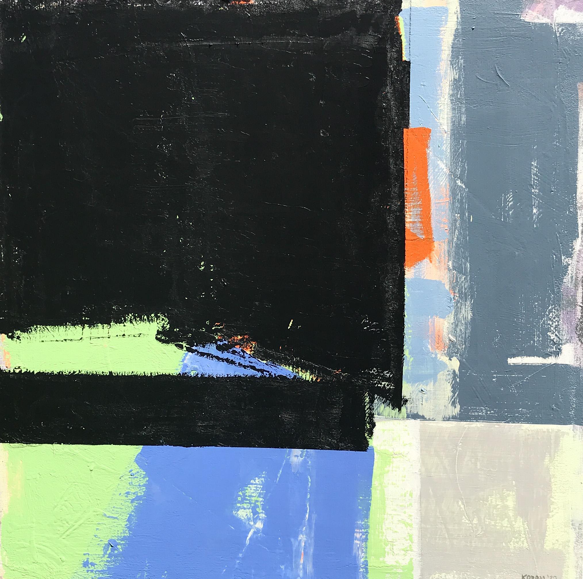 Abstract Painting Joey Korom - La poêle froide, peinture abstraite