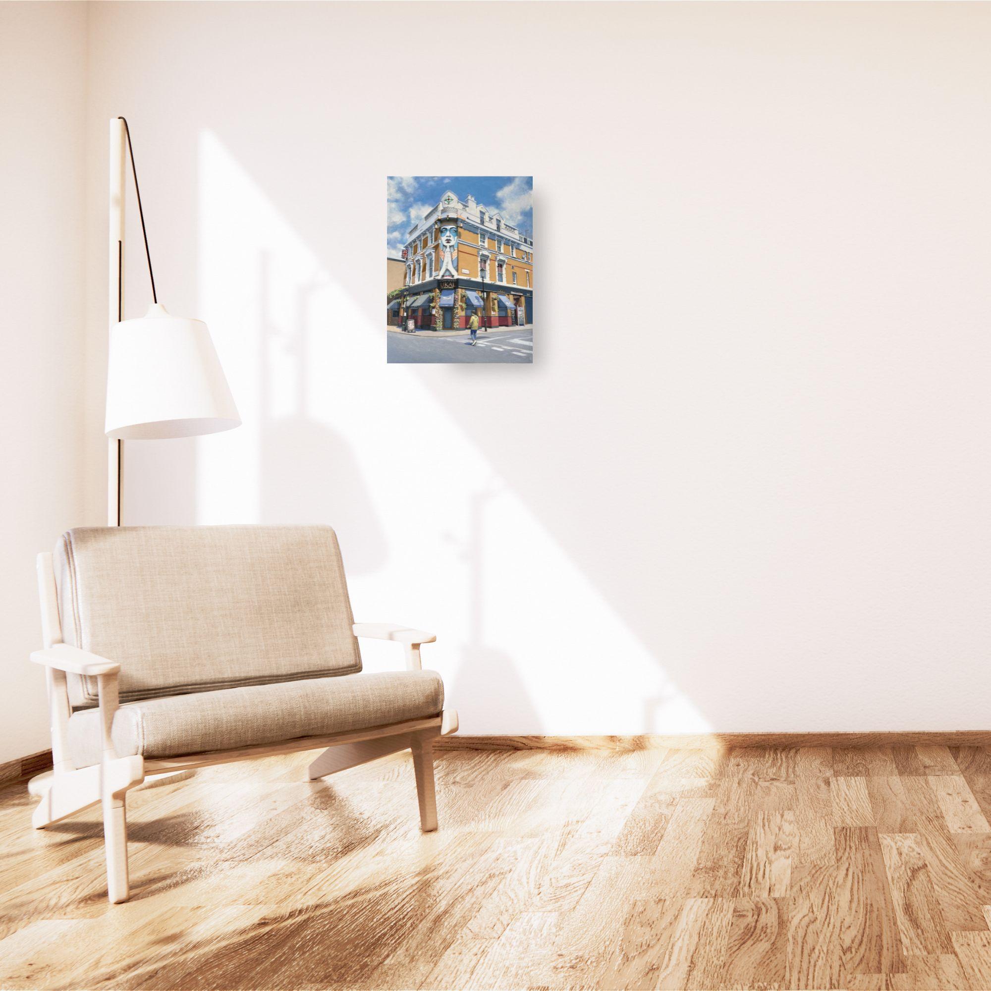 A Quiet Saunter -Pittura ad olio del paesaggio urbano di Londra in stile realistico contemporaneo - Arte originale in vendita 2