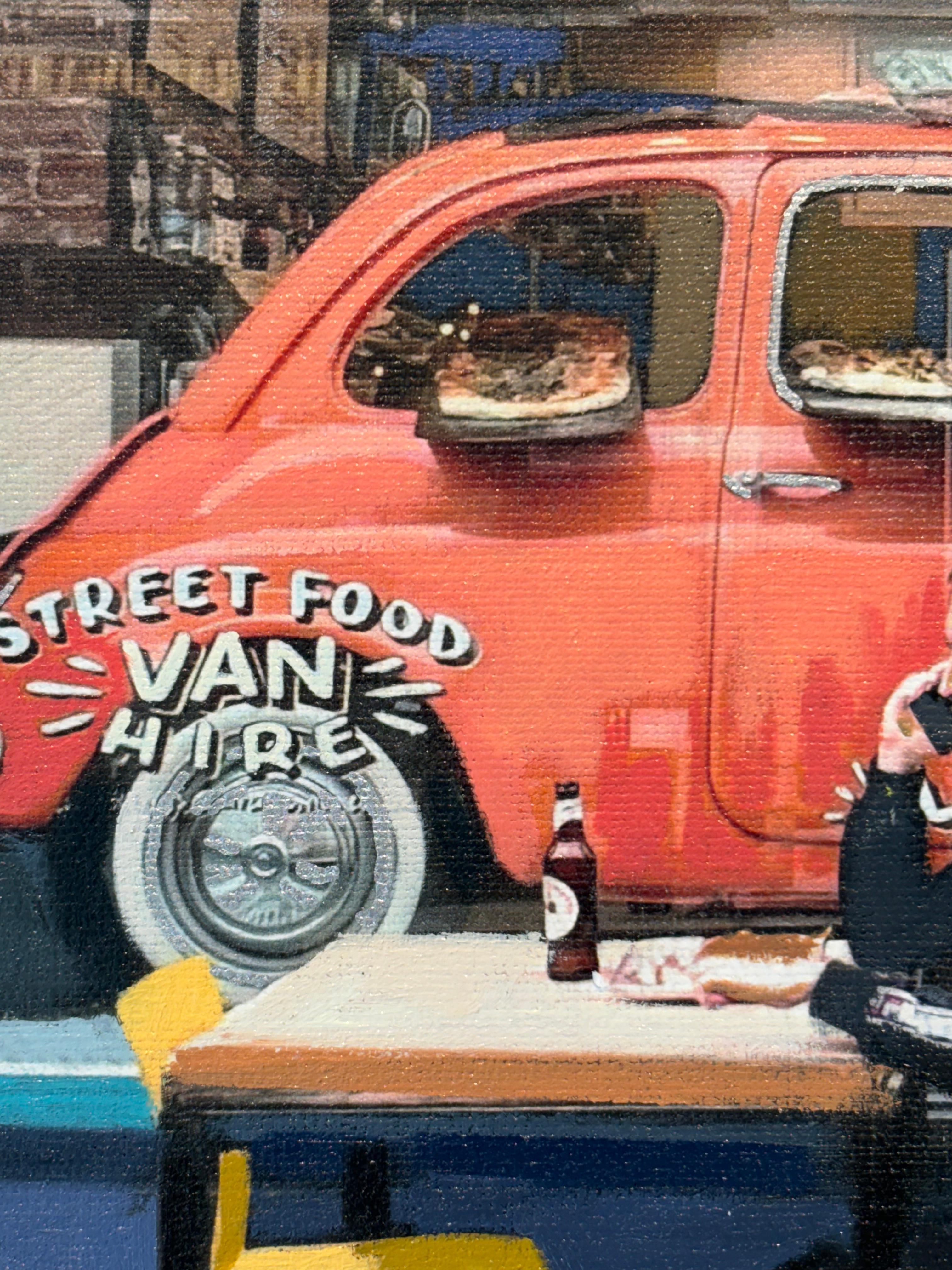 Mis-communication - Original zeitgenössische Realismus London Stadtbild Ölgemälde im Angebot 2