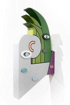 "All the same", Abstract Wall-Hanging Sculpture, Color-Blocking, Surreal