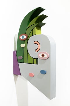 "All the same", Abstract Wall-Hanging Sculpture, Color-Blocking, Surreal