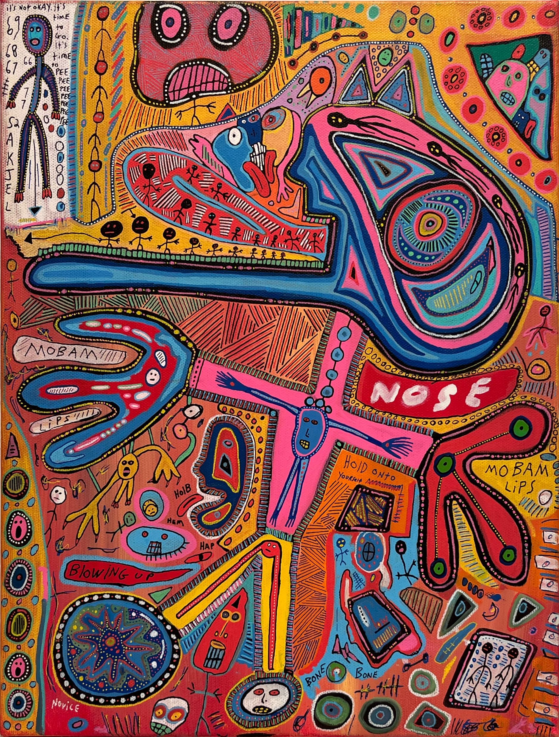 Mobam Lips - Mixed Media Art by Joey Tepedino