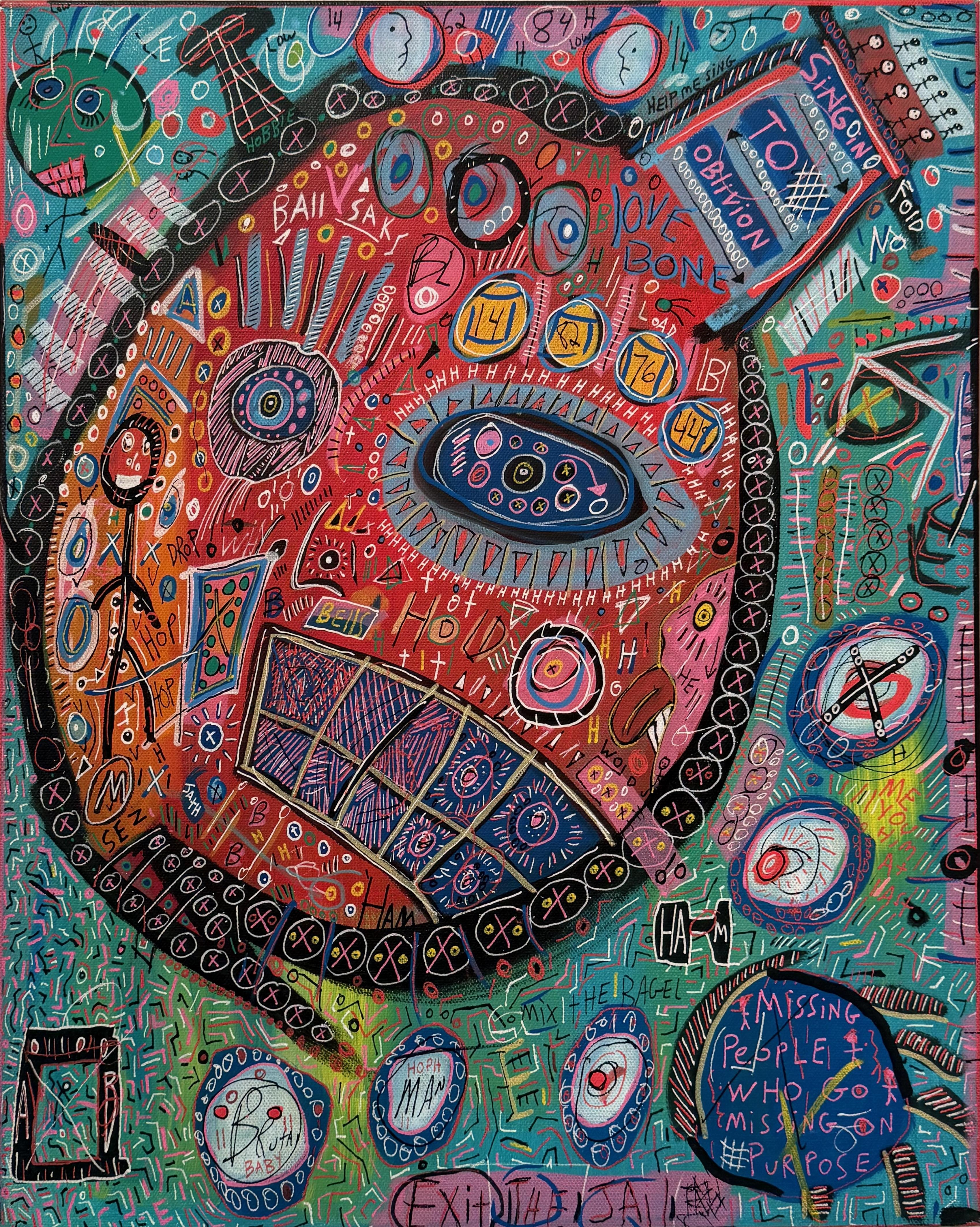 Joey Tepedino Abstract Painting - BALLSAK