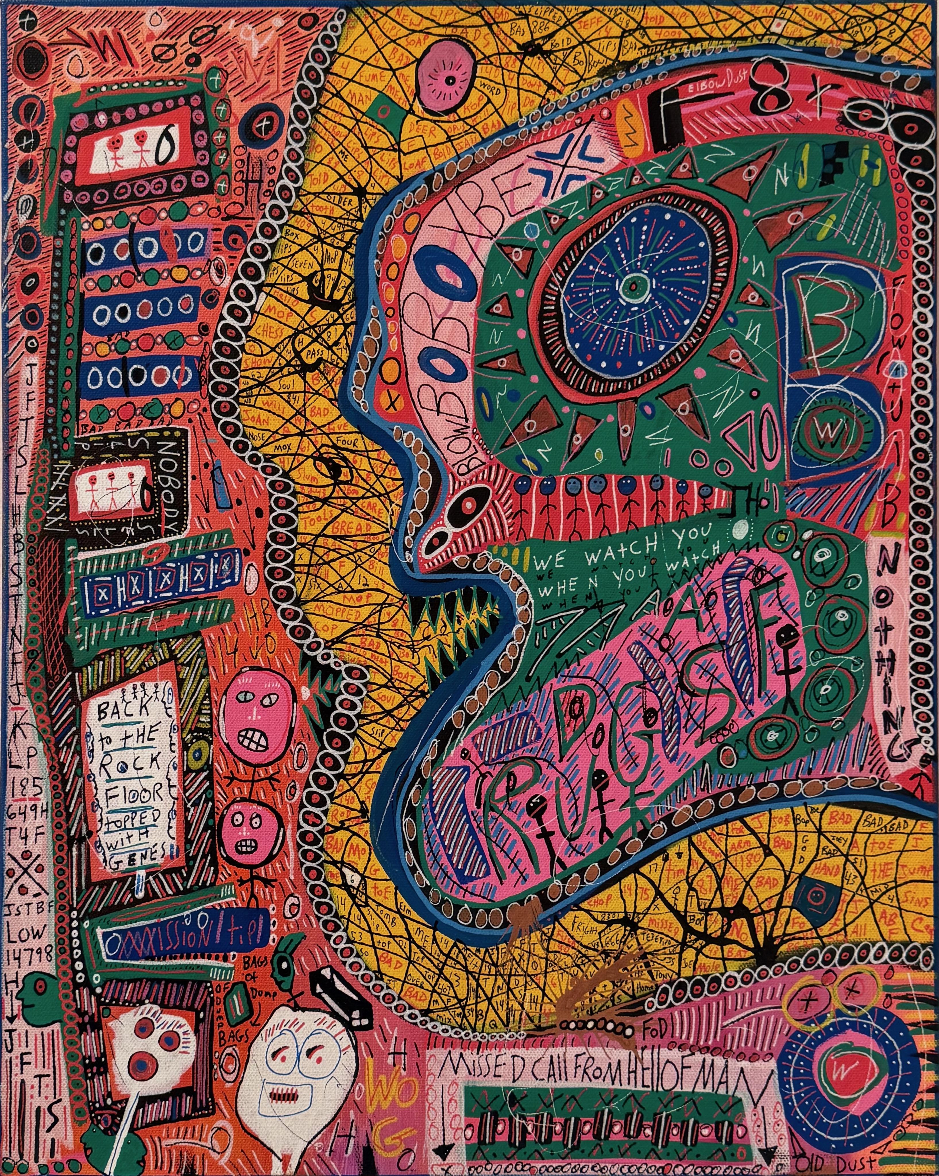 Joey Tepedino Abstract Painting – Rissig Rissig