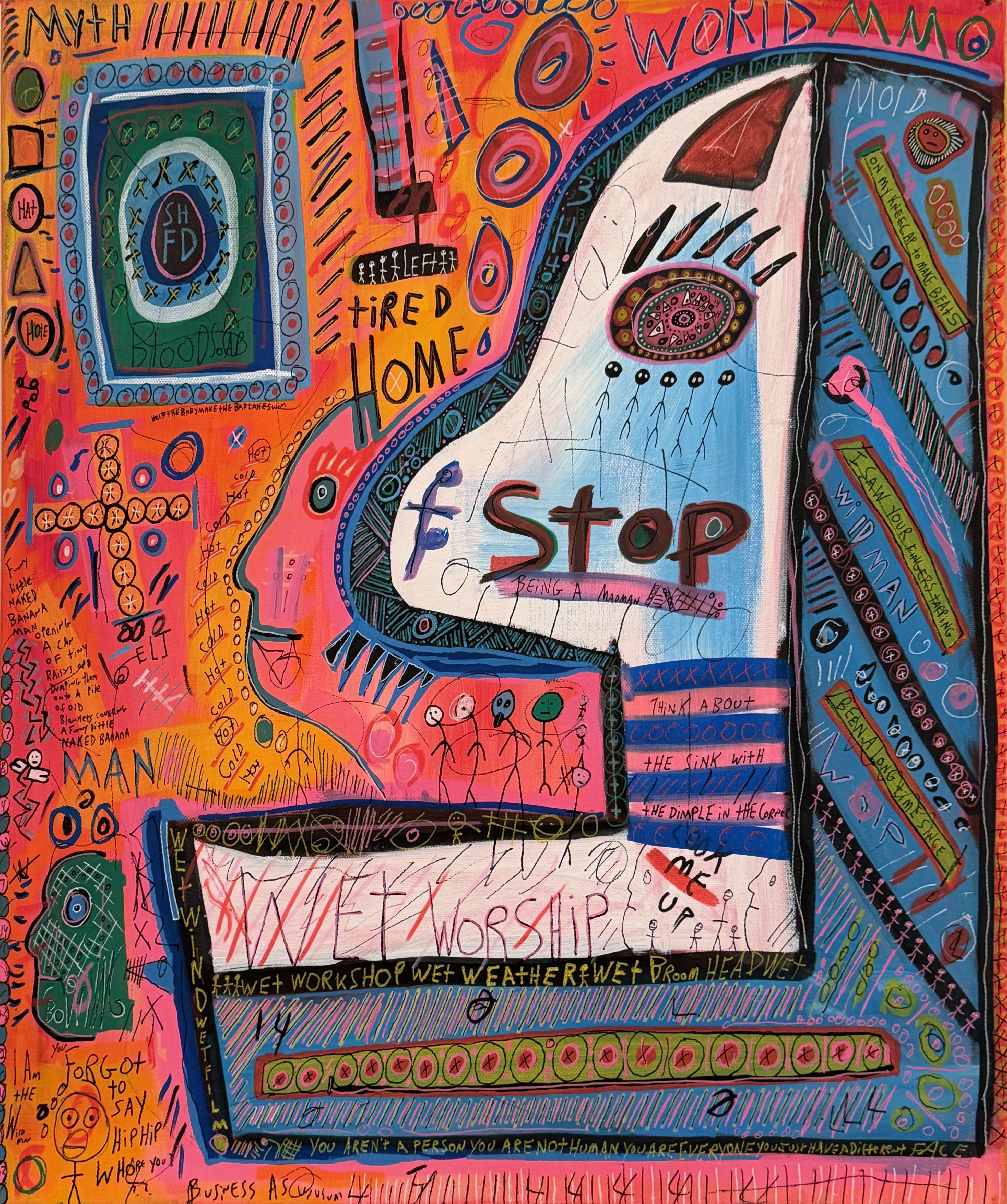 Abstract Painting di Joey Tepedino - Adorazione bagnata