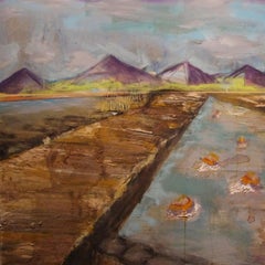 Dock, Pier, Mixed Media on Canvas