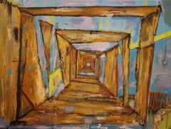 Hallways I, Mixed Media on Canvas