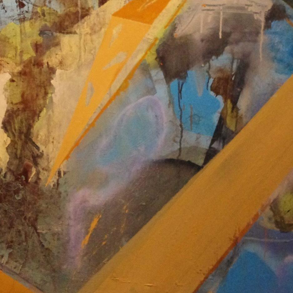 Cartes du ciel des chemins, techniques mixtes sur toile en vente 1