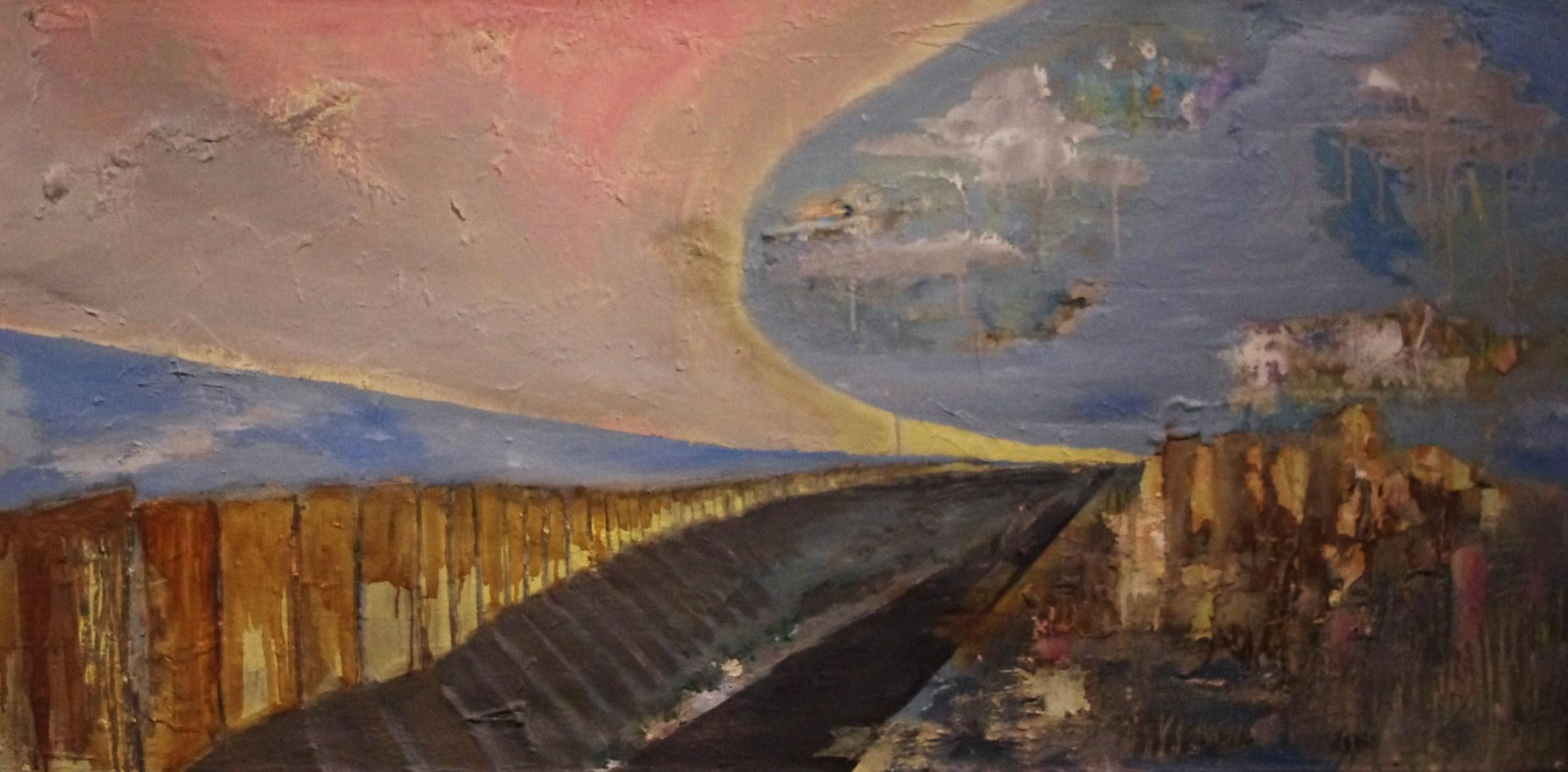 Lofted Highways, Mixed Media on Canvas - Mixed Media Art by Joey Thate