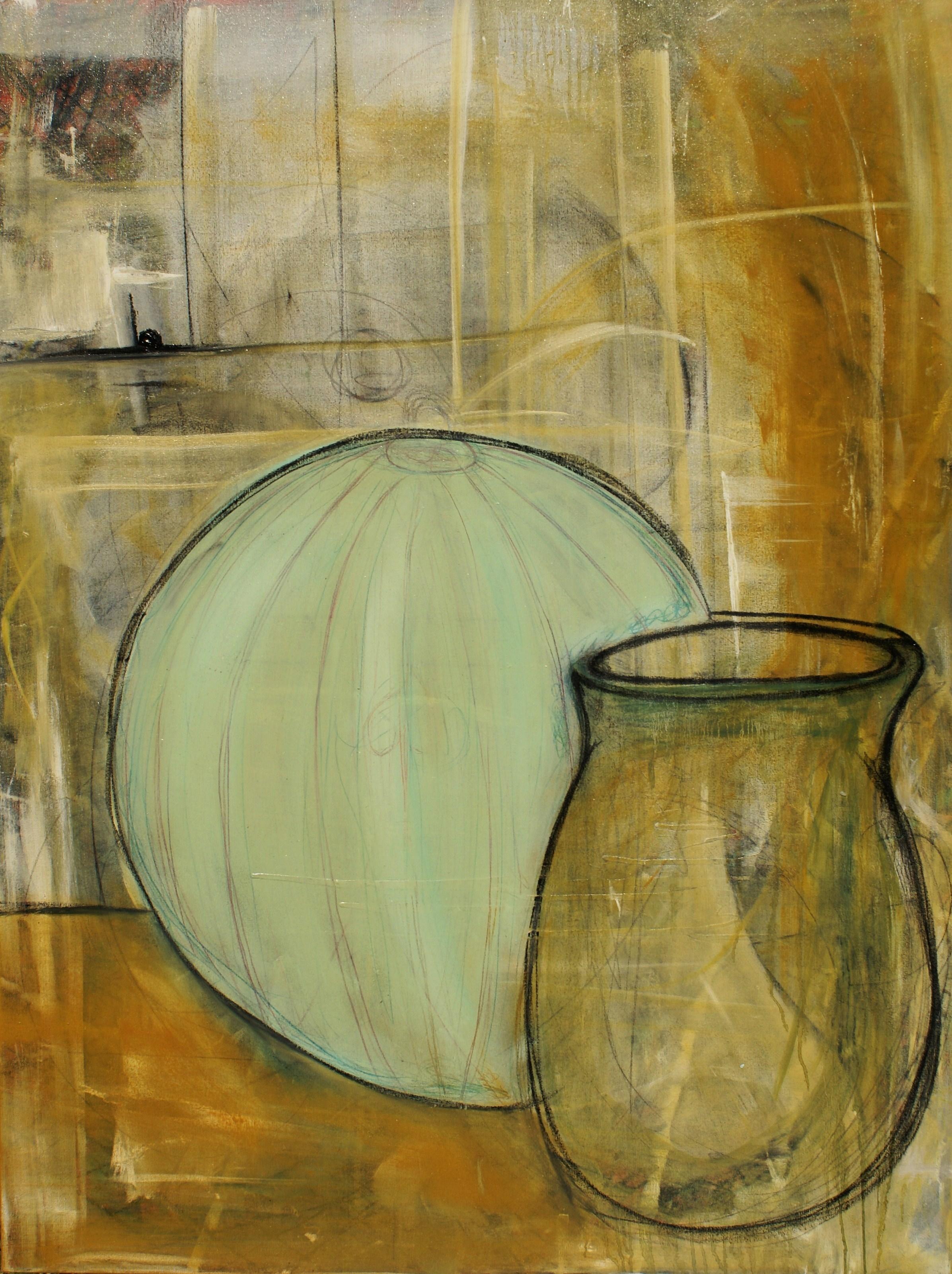 Joey Thate Abstract Painting - Affaire De Coeur, Painting, Oil on Canvas