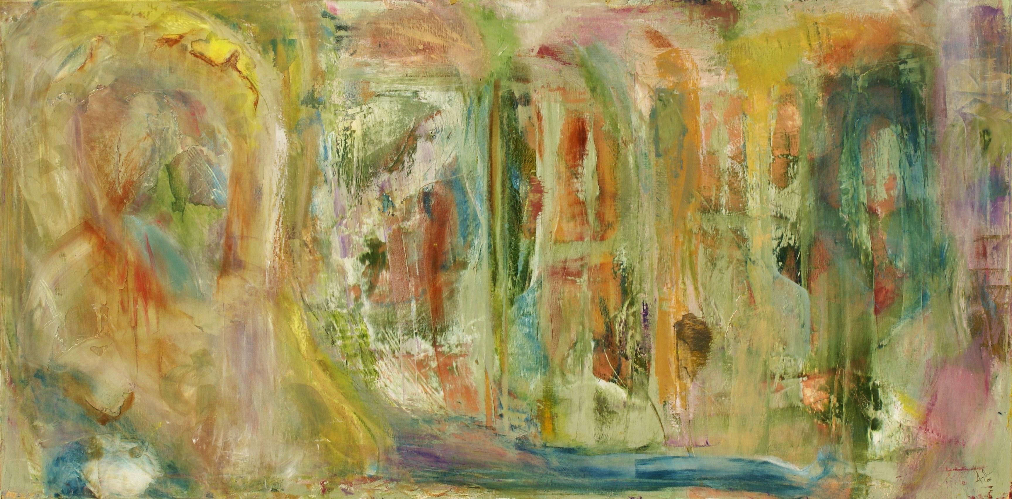 Joey Thate Abstract Painting - Waterfalls II, Painting, Oil on Canvas