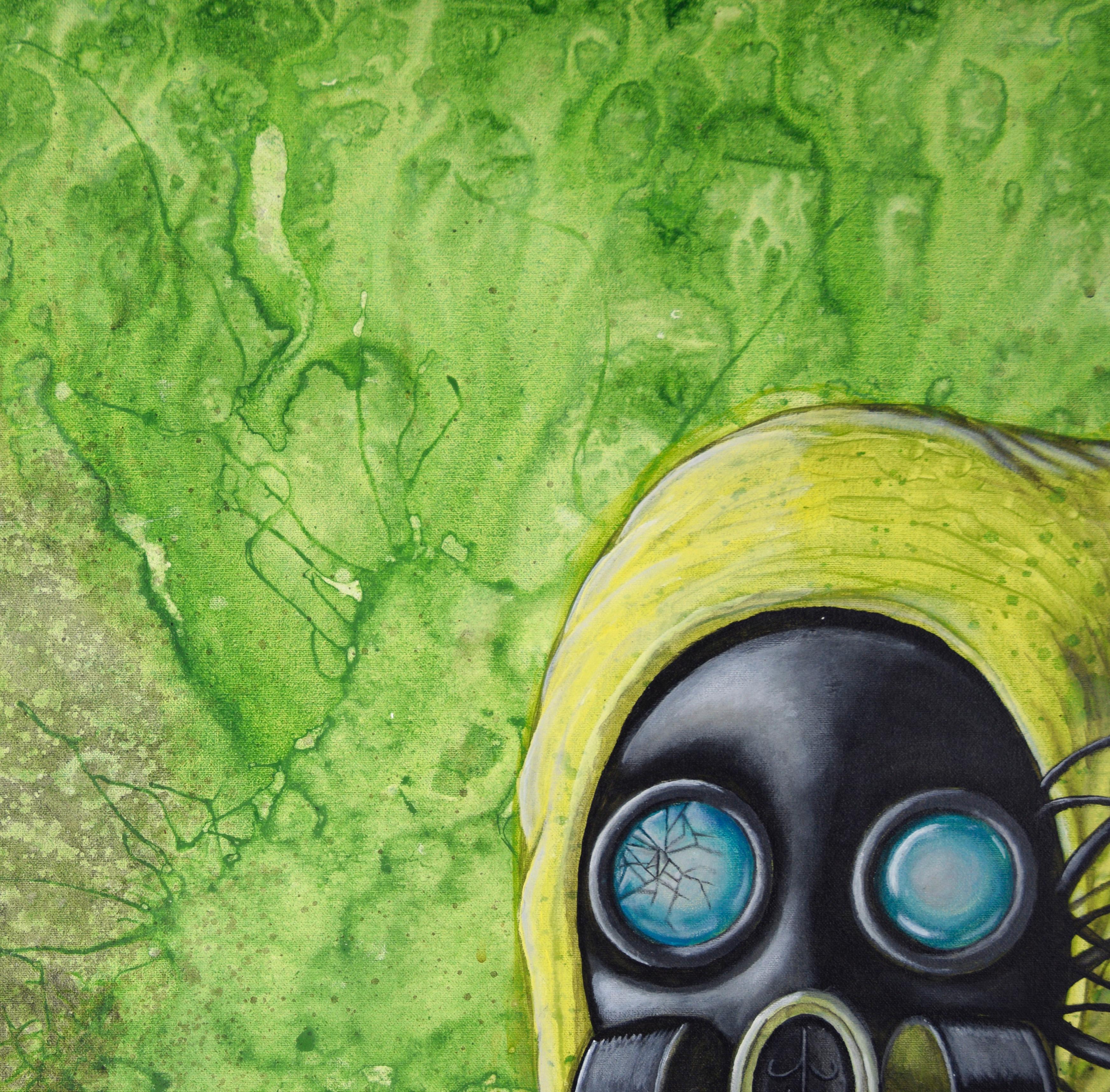 Yo Futuro - Retrato Surrealista de Fantasía en Acrílico sobre Lienzo - Painting de Joff Jones