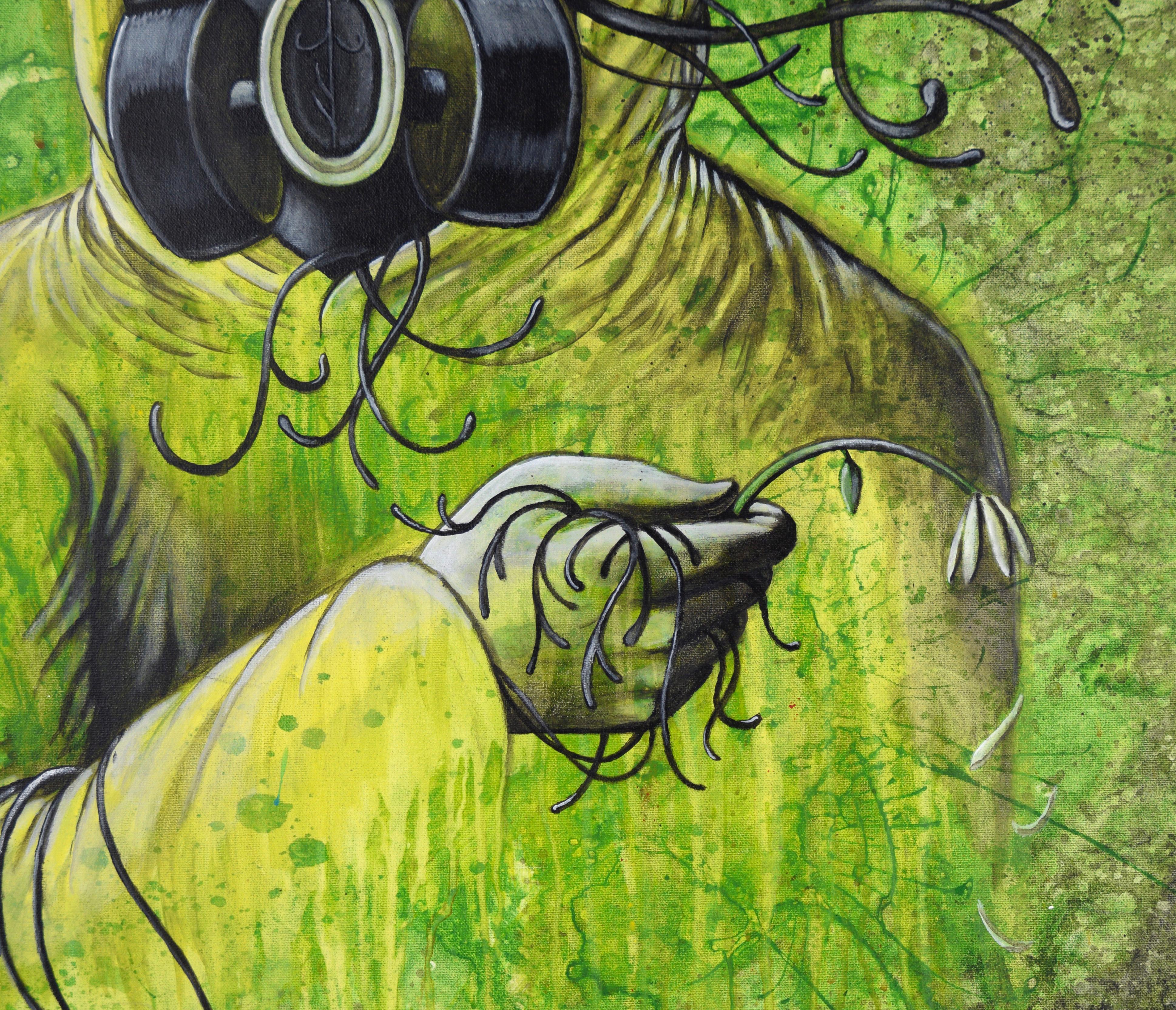 Yo Futuro - Retrato Surrealista de Fantasía en Acrílico sobre Lienzo en venta 1