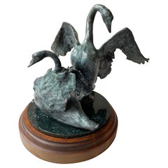 Joffa Kerr 3/15 cygnes en bronze