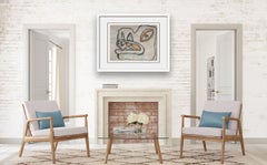 Ohne Titel, Trockenes Pastell auf Papier des Künstlers Jogen Chowdhury „Auf Lager“