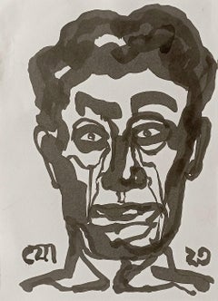 Untitled, Figurative, Brush & Ink on Paper by Jogen Chowdhury "In Stock"