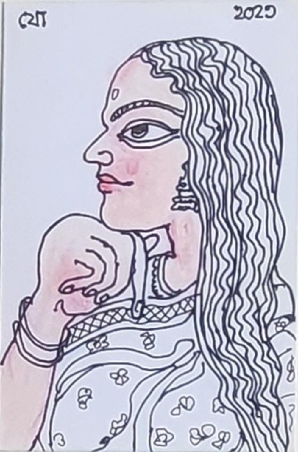 Jogen Chowdhury
Untitled, Watercolor, Mixed Media on Paper
6 x 4 inches , 2023
 ( Framed & Delivered )

Style : He has immense contribution in inspiring young artists of India. Jogen Chowdhury had developed his individual style after his return from