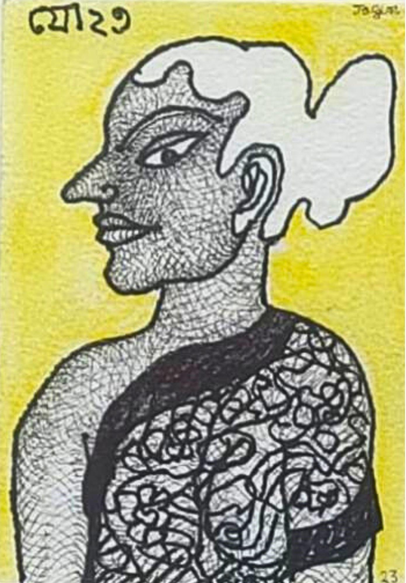 Jogen Chowdhury
Mixed Media on Paper
6 x 4.1 inches 
2023


Style : He has immense contribution in inspiring young artists of India. Jogen Chowdhury had developed his individual style after his return from Paris. His most famous paintings are in