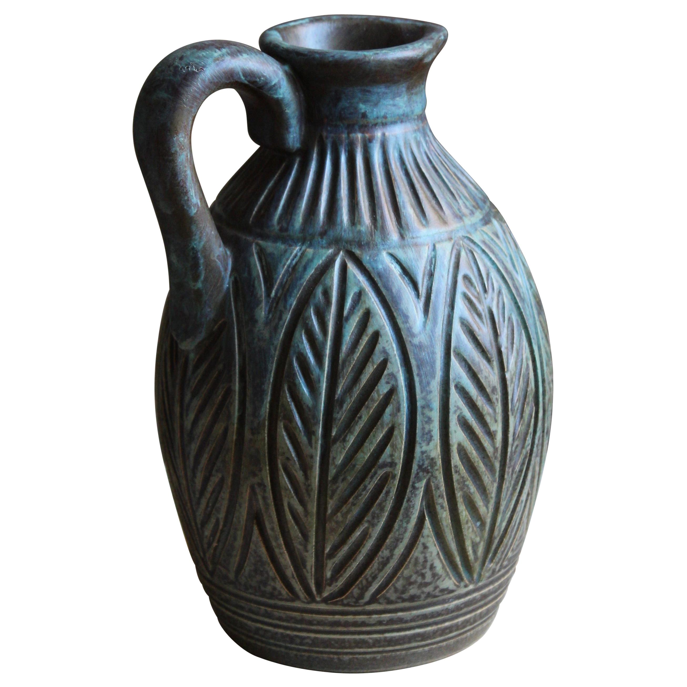 Joghus Keramik, Pitcher or Vase, Stoneware, Bornholm, Denmark, 1956