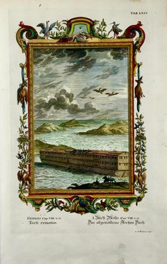 Joh. Jak. Scheuchzer, Bible Engraving, Noah’s Ark, Folio, Hand Coloured