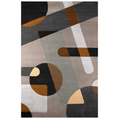 Joh Multi-Color Area Rug in Hand-Tufted Wool and Botanical Silk