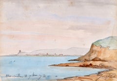 Marseille - Coastal Landscape Impressionist Watercolor - Johan Barthold Jongkind