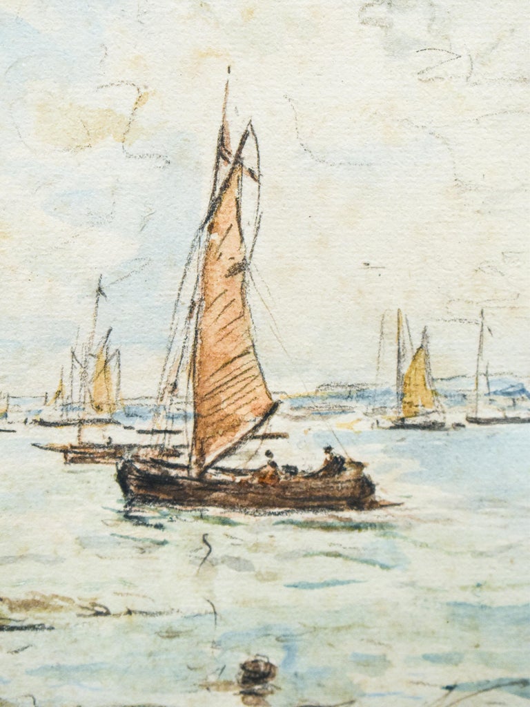 Marseille Harbour Estuary - Johan Barthold Jongkind - 1881 For Sale 2