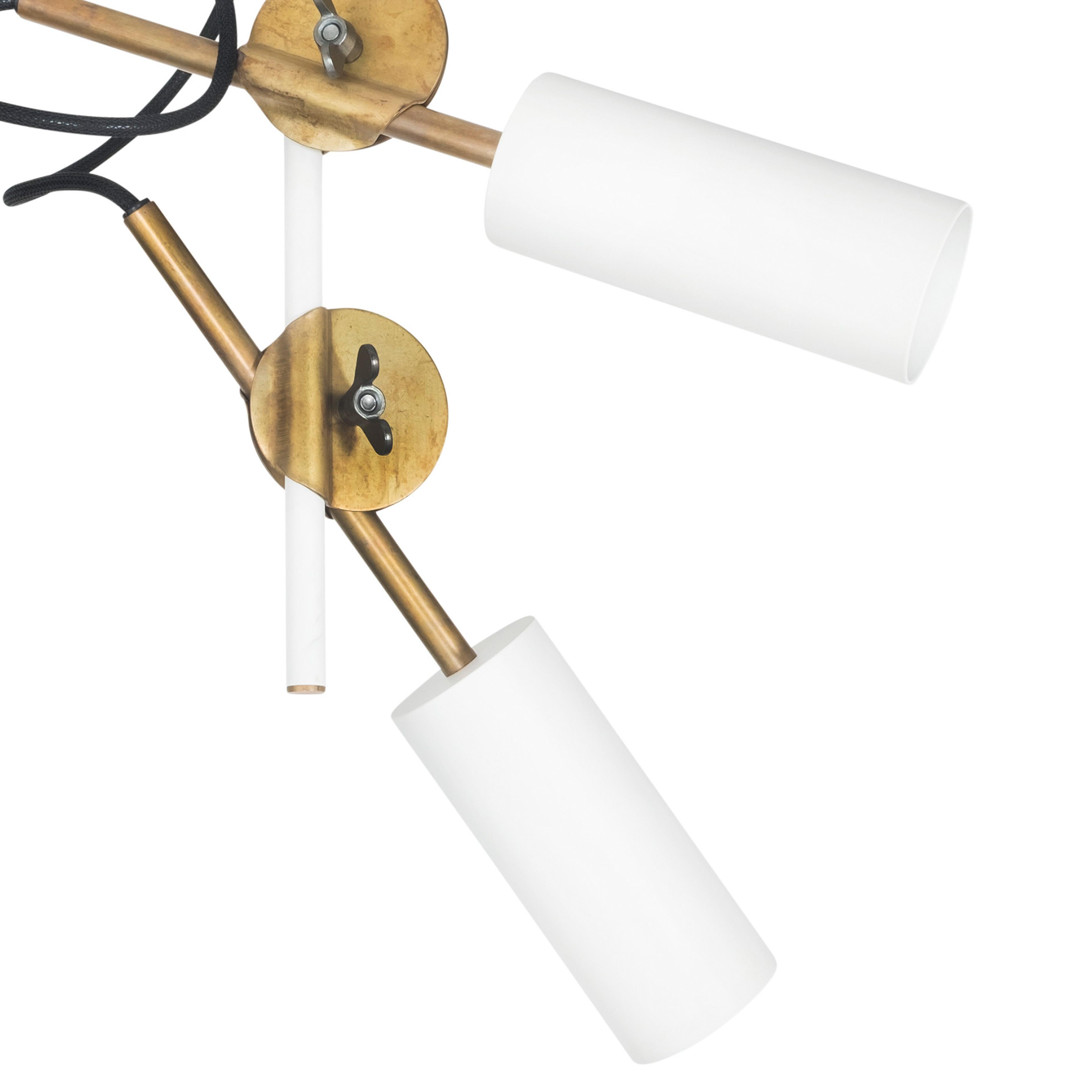 Johan Carpner 3452-4 STAV SPOT 2 Brass Ceiling Lamp by Konsthantverk  In New Condition For Sale In Barcelona, Barcelona