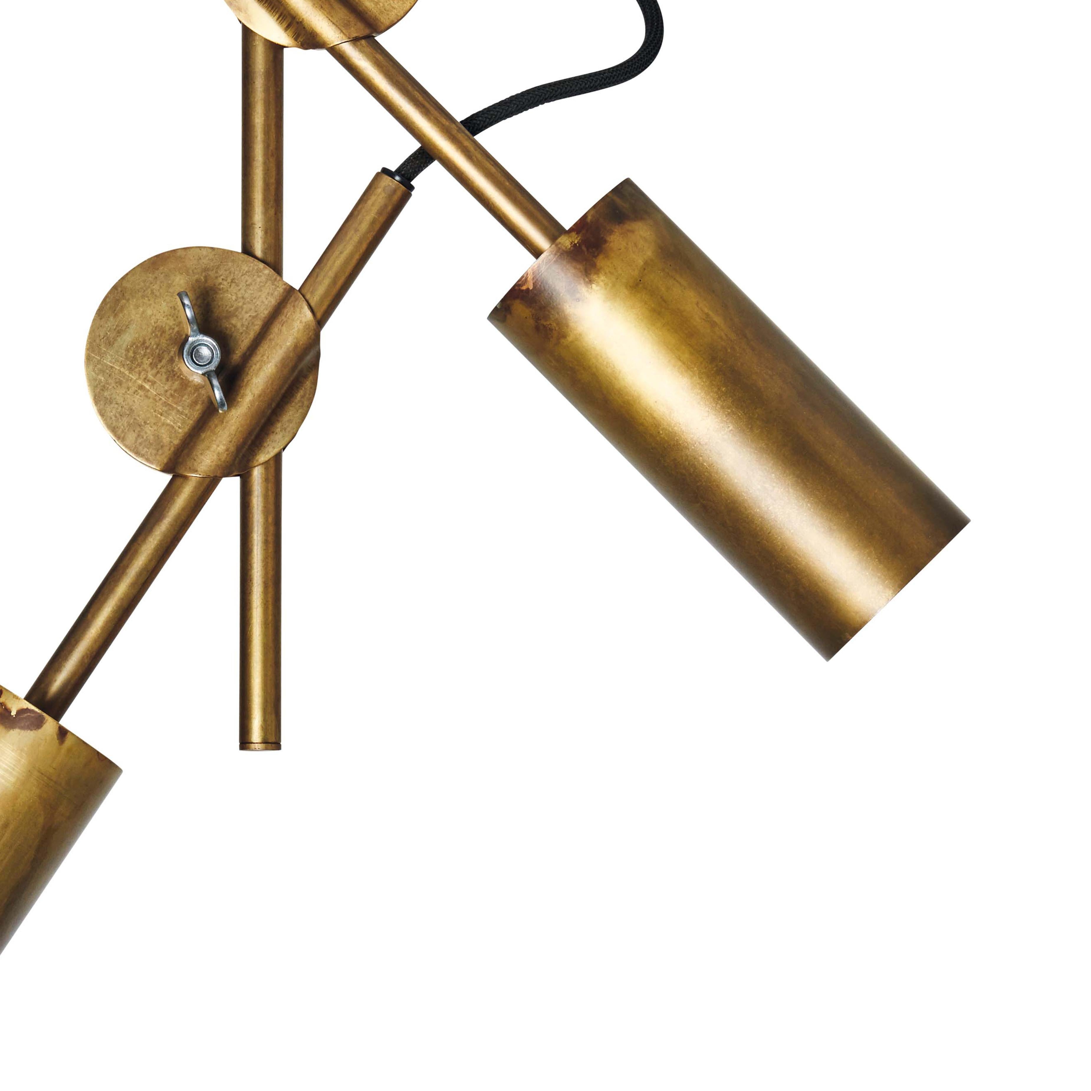 Contemporary Johan Carpner 3452-6 Stav Spot 2 Brass Ceiling Lamp by Konsthantverk For Sale
