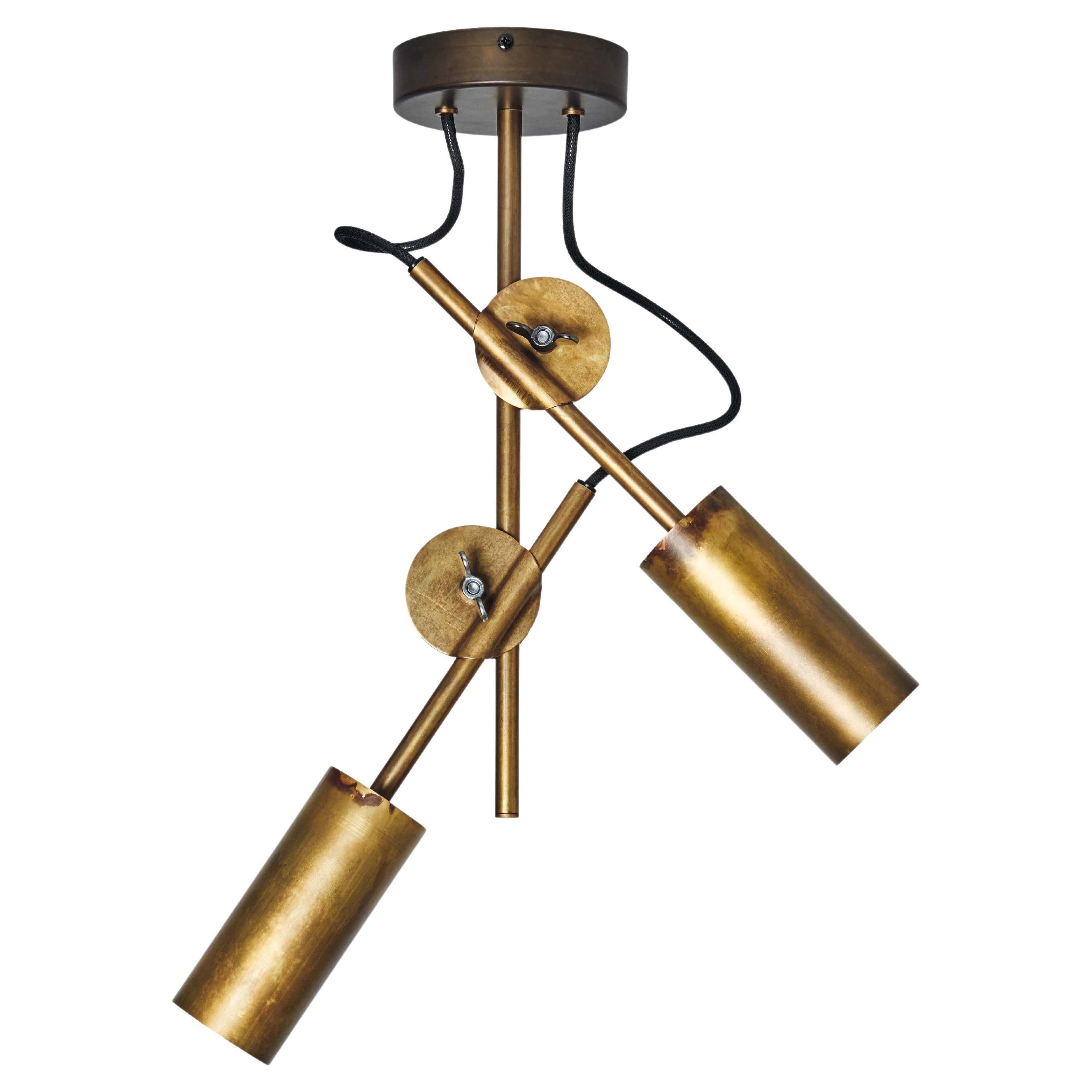 Johan Carpner 3452-6 Stav Spot 2 Brass Ceiling Lamp by Konsthantverk