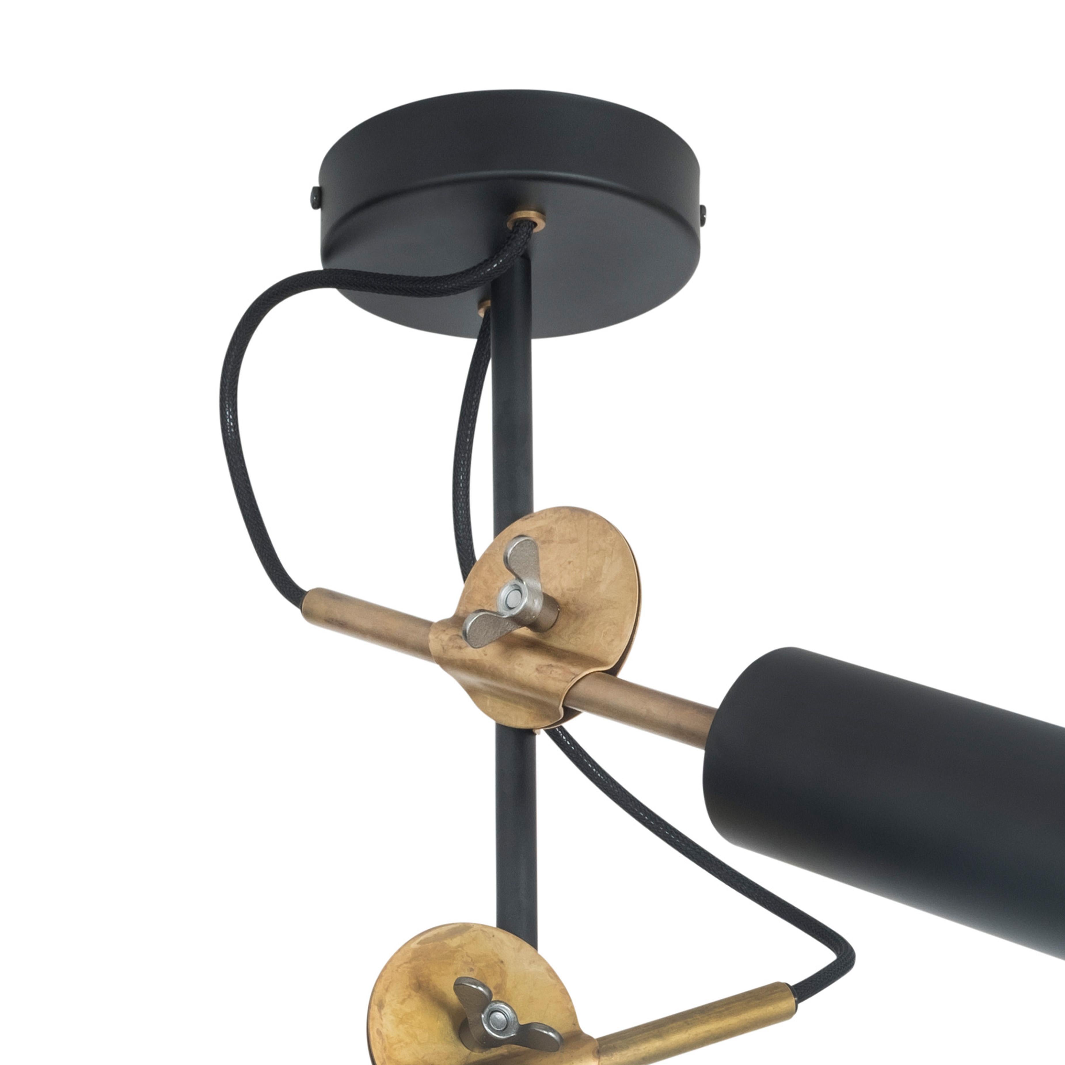Swedish Johan Carpner 3452-8 STAV SPOT 2 Brass Ceiling Lamp by Konsthantverk For Sale