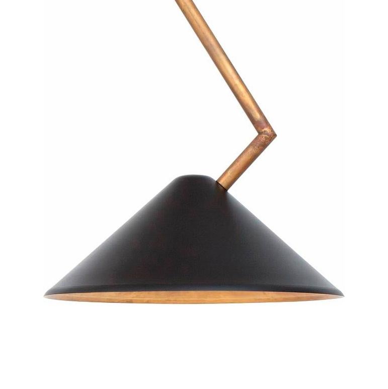 Modern Johan Carpner Grenverk Black Brass Ceiling Lamp by Konsthantverk Tyringe For Sale