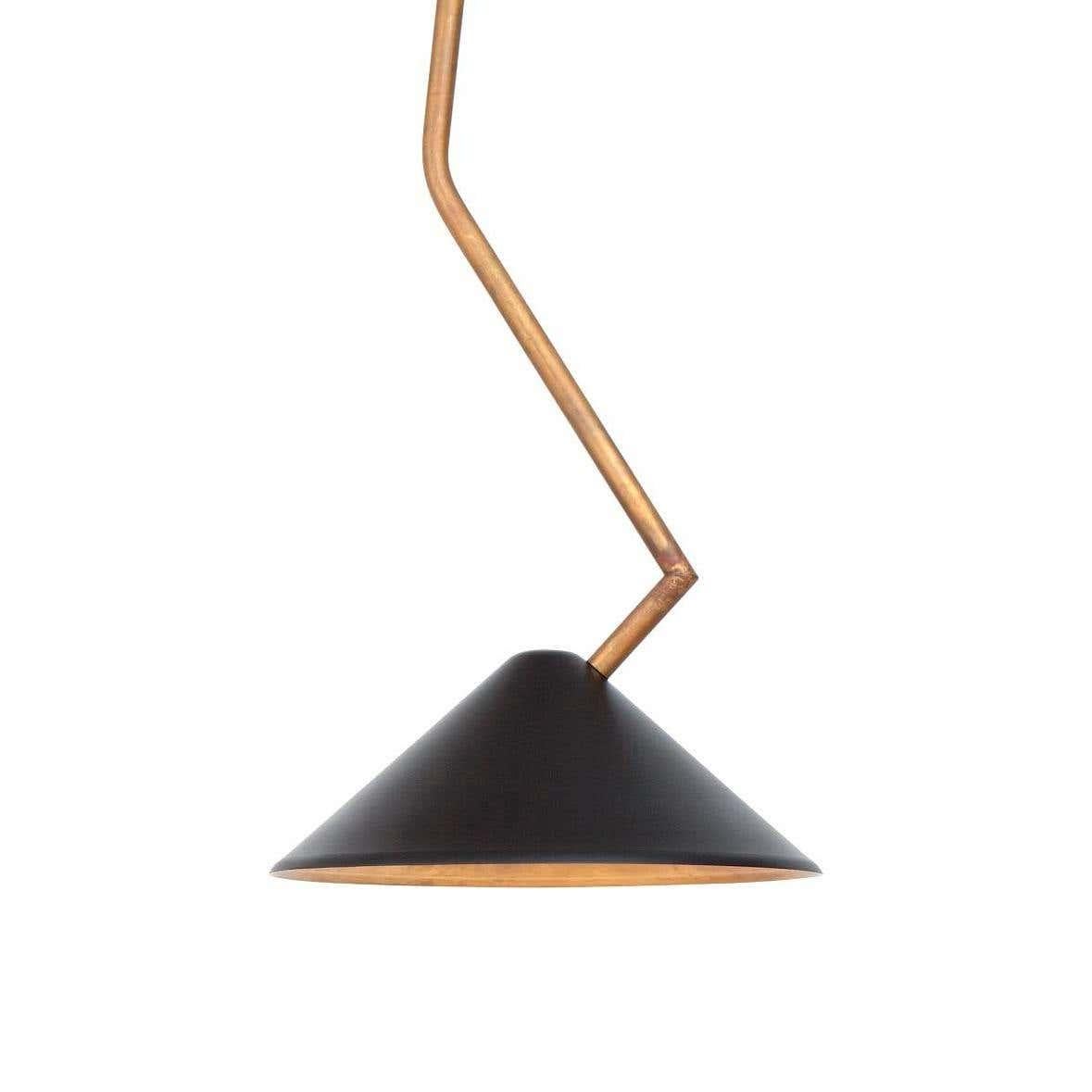 Johan Carpner Grenverk Black Brass Ceiling Lamp by Konsthantverk Tyringe In New Condition For Sale In Barcelona, Barcelona