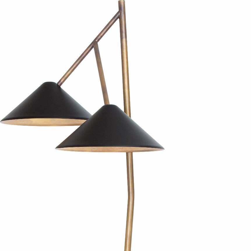 Floor lamp model Grenverk designed by Johan Carpner and manufactured by Konsthantverk.

The production of lamps, wall lights and floor lamps are manufactured using craftsman’s techniques with the same materials and techniques as the first