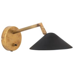 Johan Carpner Grenverk Raw Brass Short Wall Lamp by Konsthantverk