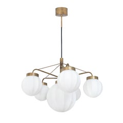 Johan Carpner Klyfta 6L Raw Brass Ceiling Lamp by Konsthantverk