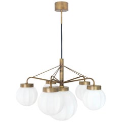 Johan Carpner Klyfta 6L Raw Brass Ceiling Lamp by Konsthantverk