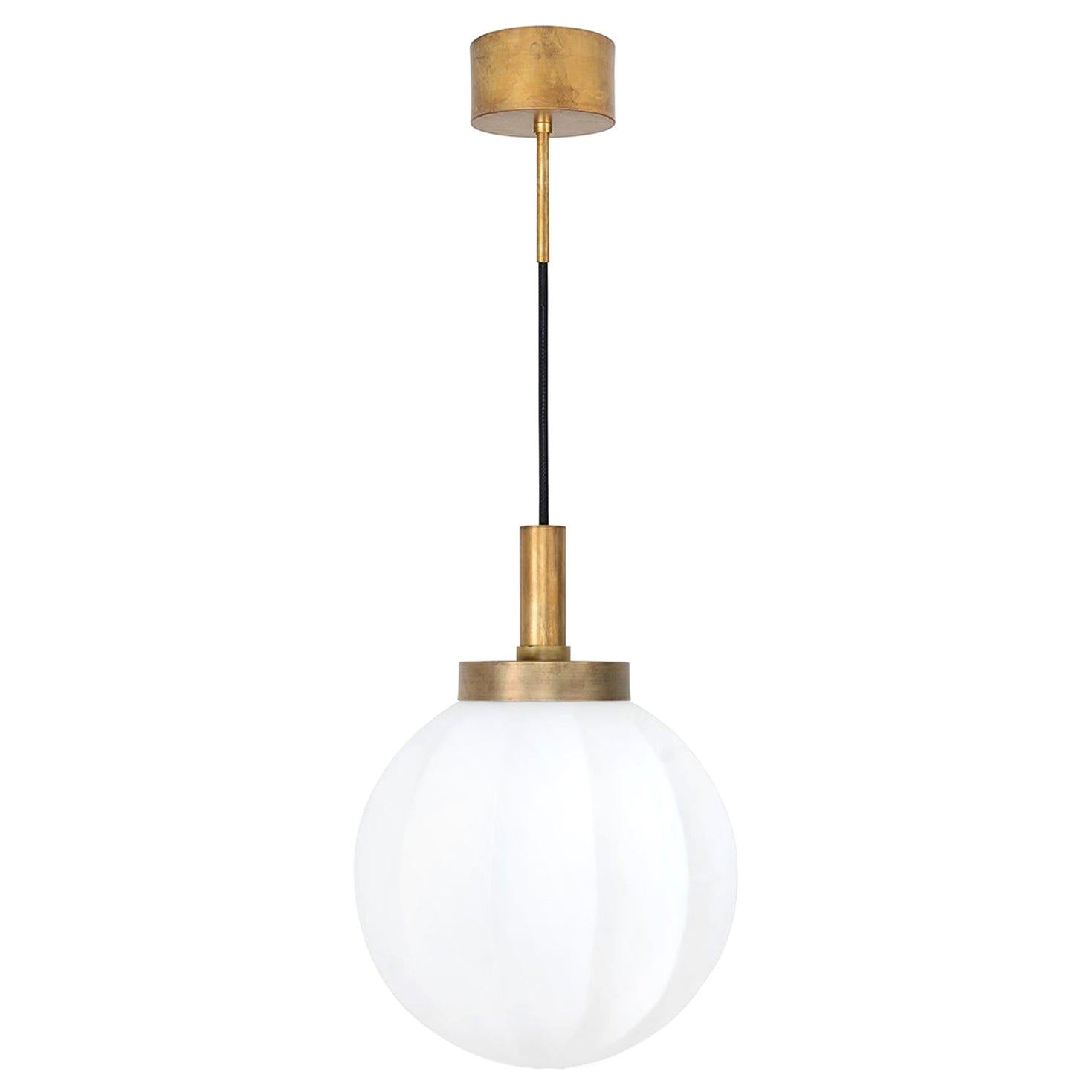 Johan Carpner Klyfta Medium Raw Brass Ceiling Lamp by Konsthantverk For Sale